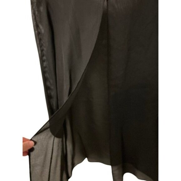 Eileen Fisher Vtg 90s Transparent Avantgarde Italian Viscose Knit Mesh Cardigan - Picture 4 of 8